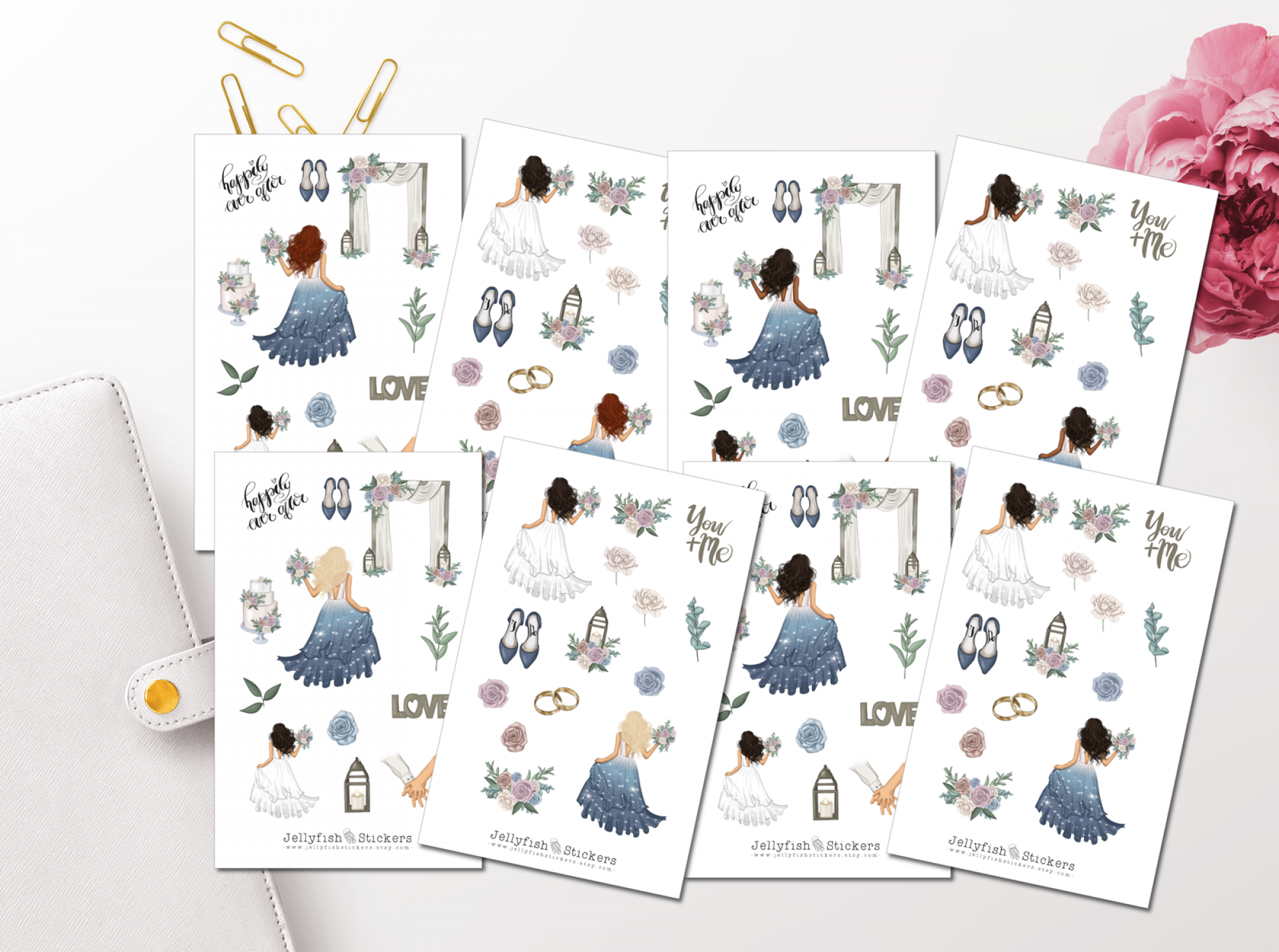 Girls Wedding Sticker Set